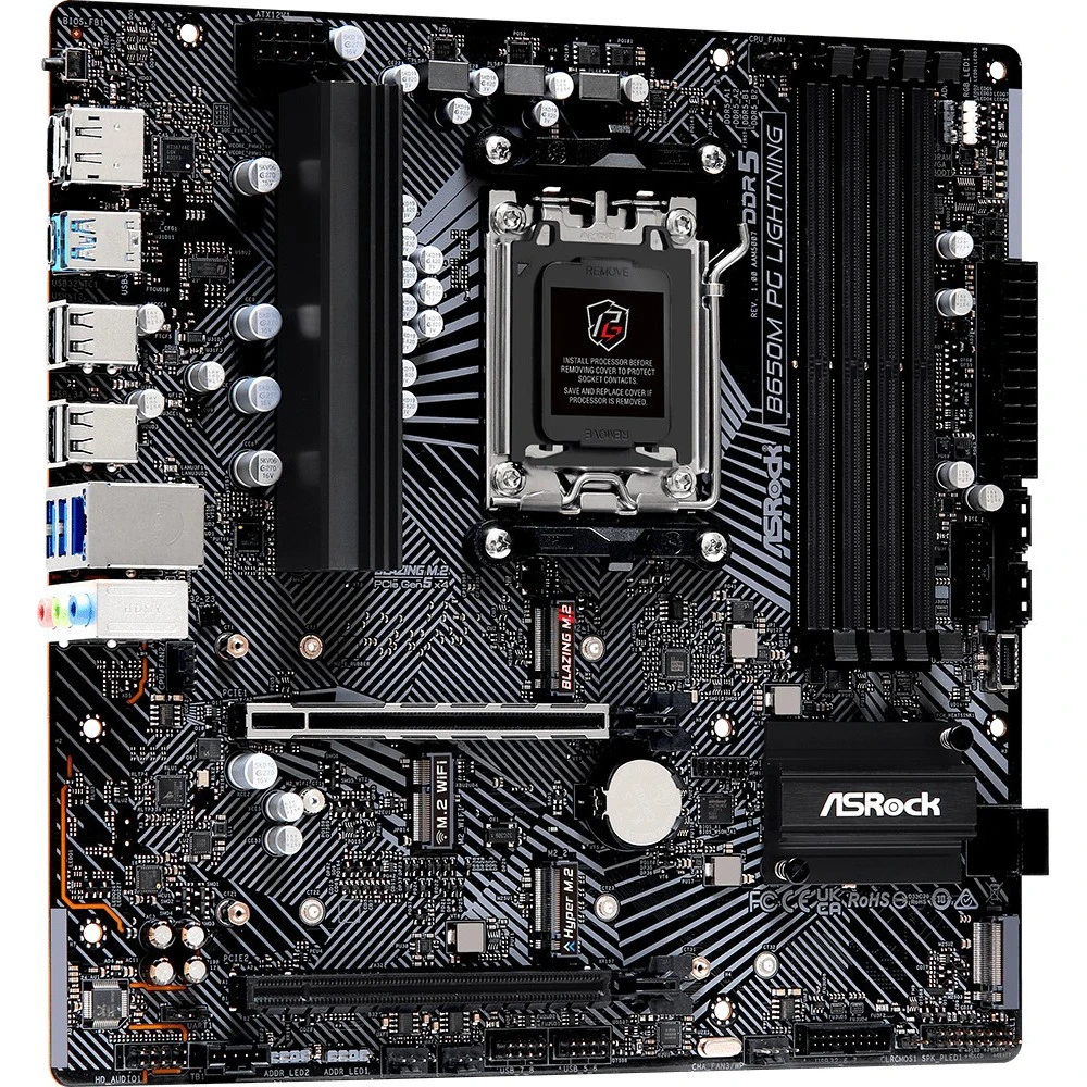 Материнская плата ASRock B650M PG LIGHTNING Micro-ATX, AMD AM5