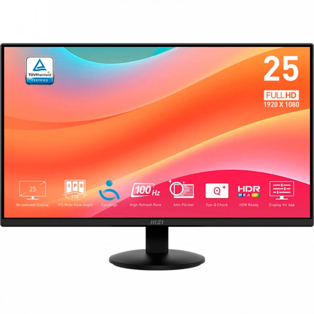 Монитор MSI Pro MP252L 9S6-3PD7CT-014 24.5 ", IPS, Full HD 1920x1080 (16:9), 100 Гц