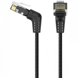Патч-корд Vention Патч-корд прямой UTP cat.6a, RJ45 угол 90 - 12м. Черный IBOBM
