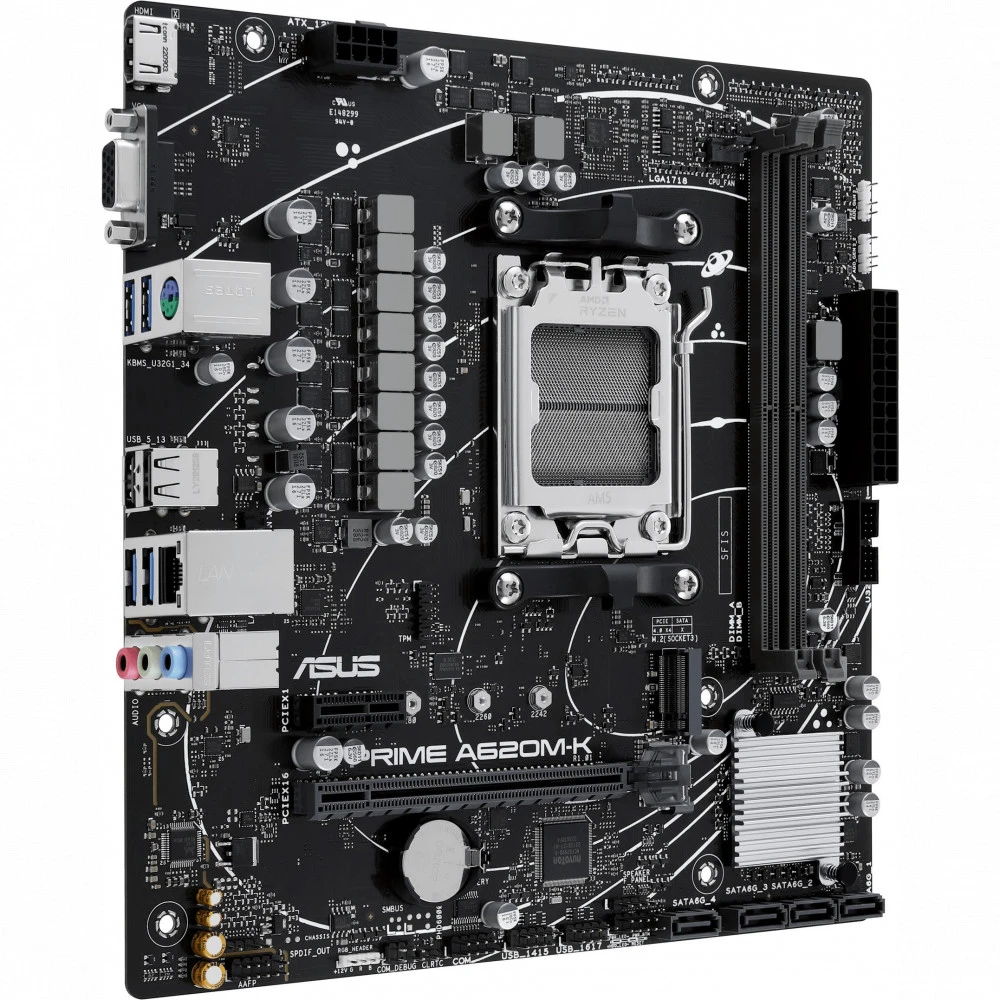 Материнская плата Asus PRIME A620M-K Micro-ATX, AMD AM5