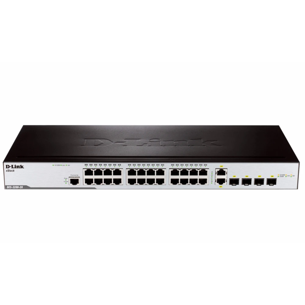 Коммутатор D-link DES-3200-28/C1A 100 Base-TX (100 мбит/с), 2 SFP порта