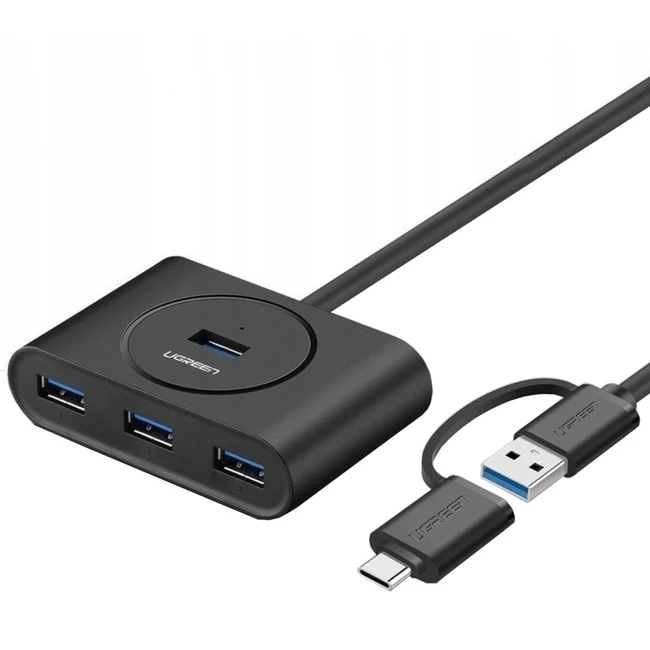 Аксессуар для ПК и Ноутбука UGREEN usb 3.0/Type C 4port HUB, 1m 40850