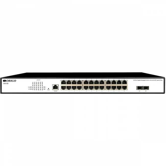 Коммутатор Origo OS3126/A1A 1000 Base-T (1000 мбит/с), 2 SFP порта