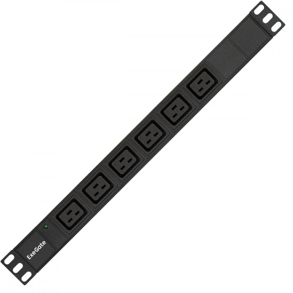 Аксессуар для серверного шкафа ExeGate Блок розеток горизонтальный ServerPro (19", 1U, 6 IEC 320 C19) EX280871RUS