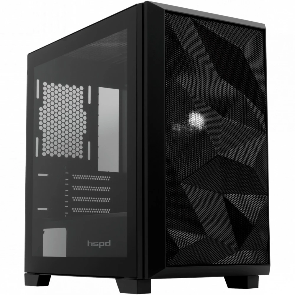 Корпус HSPD M340 Black M340-TGBK Игровые, Mid-Tower