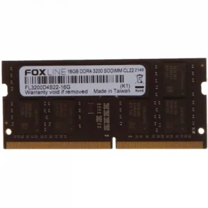 ОЗУ Foxline SODIMM 16GB 3200 DDR4 FL3200D4S22S-16G SO-DIMM, DDR4, 16 Гб, 3200 МГц