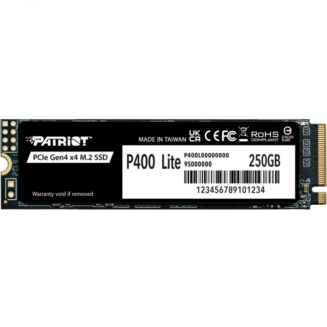 Жесткий диск Patriot P400 Lite P400LP250GM28H SSD (твердотельные), 250 ГБ, M.2, PCIe