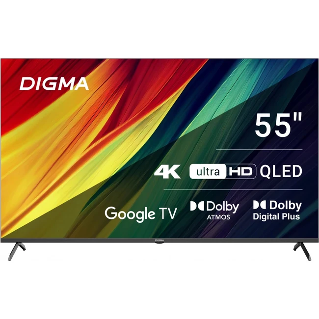 Телевизор Digma 55" DM-LED55UQB31 55 ", Smart TV, Черный