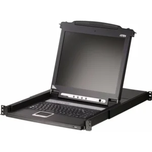 KVM-переключатель ATEN Single Rail 8-Port DVI FHD LCD CL6708MW-ATA-RG