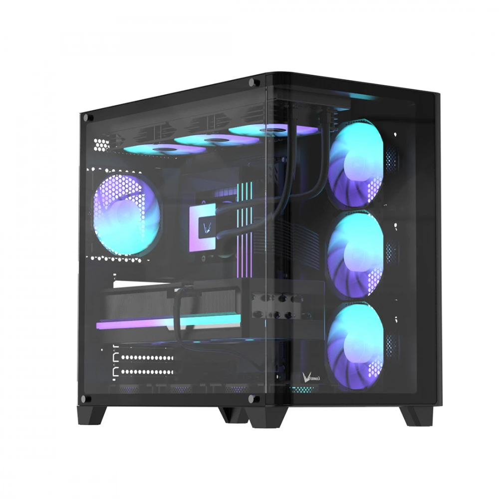 Корпус Formula Crystal U2 Floe Black Игровые, Mid-Tower