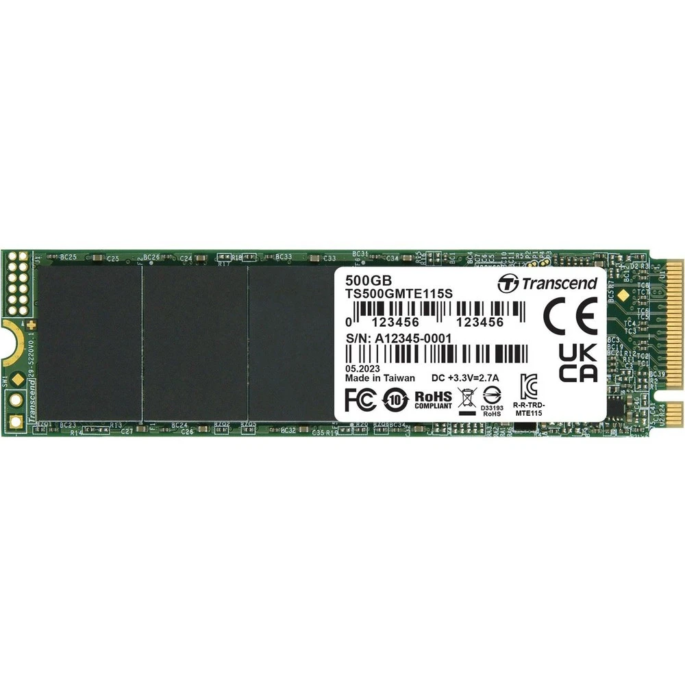 Жесткий диск Transcend MTE115S TS500GMTE115S SSD (твердотельные), 500 ГБ, M.2, PCIe