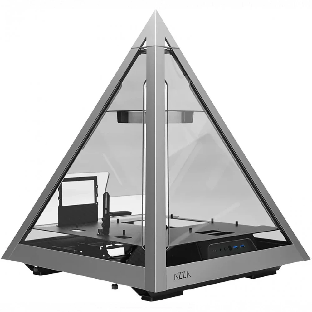 Корпус AZZA Pyramid L Black/Silver CSAZ-804L PYRAMID Игровые, Full-Tower