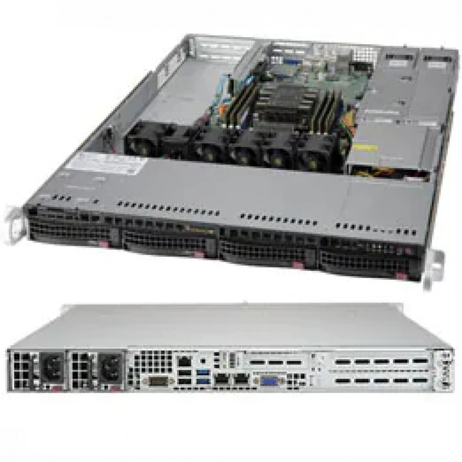 Сервер Supermicro CSE-815TQC-R504WB2 1U815X12SPW-006 1U Rack, Xeon Gold 6314U, 2300 МГц, 32, 48, 2 x 32 ГБ, LFF 3.5", 4, 3x 480 ГБ