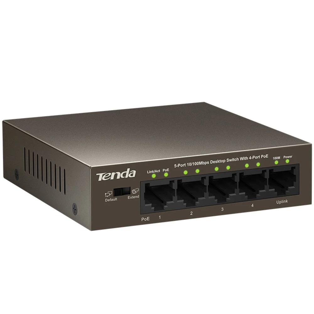 Коммутатор TENDA TEF1105P-4-63W0 100 Base-TX (100 мбит/с)