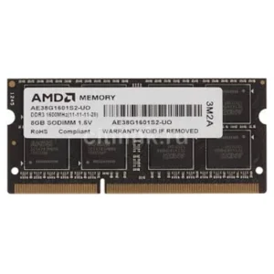 ОЗУ AMD DDR3 8Gb 1600MHz R538G1601S2S-UO SO-DIMM, DDR3, 8 Гб, 1600 МГц