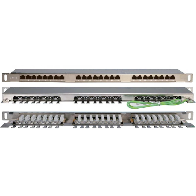 Патч-панель Hyperline PPHD-19-24-8P8C-C6-SH-110D 24 порта, Flat, Cat. 6