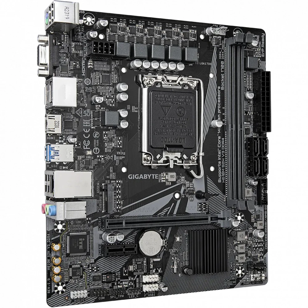 Материнская плата Gigabyte H610M S2H V3 DDR4 Micro-ATX, LGA 1700