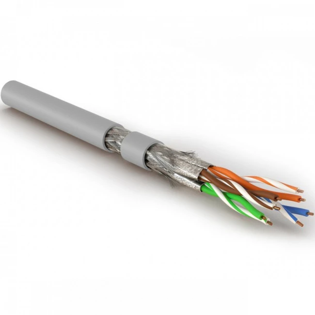 Кабель витая пара Hyperline Кабель витая пара экранированный S/FTP (500 м) SFTP4-C8.1-S23-IN-LSZH-GY-500