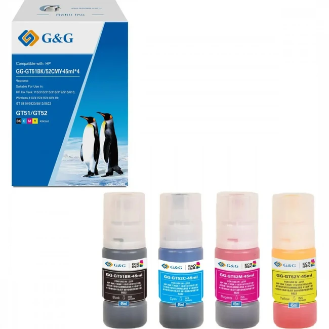 Струйный картридж G&G GG-GT51BK/52CMY-45ML*4