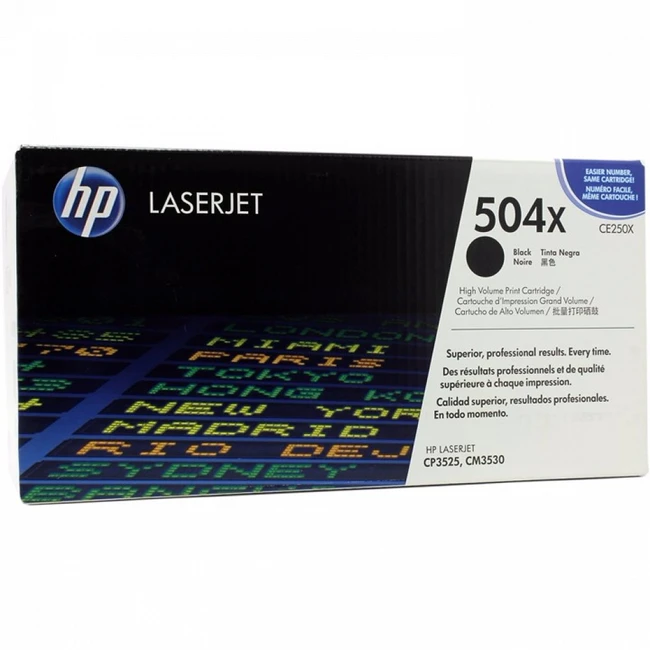 Лазерный картридж HP 504X увеличенной емкости, Черный CE250X