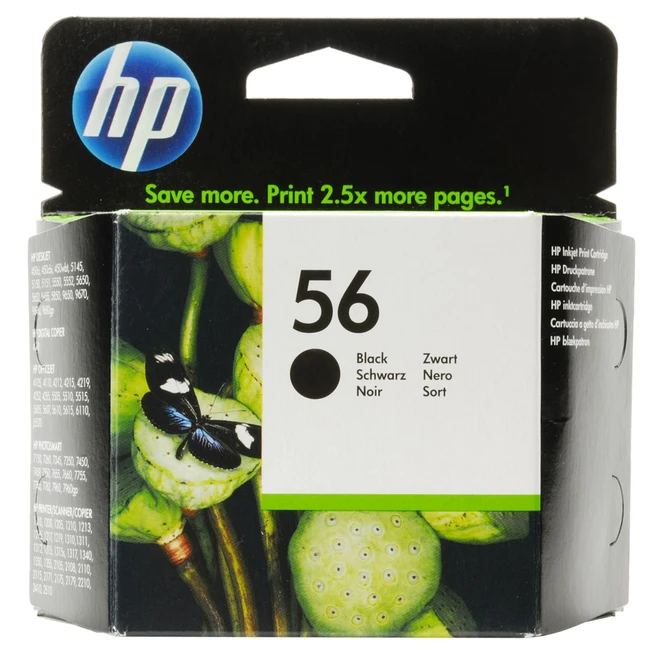 Струйный картридж HP №56, Оригинальный струйный картридж HP, Черный C6656AE