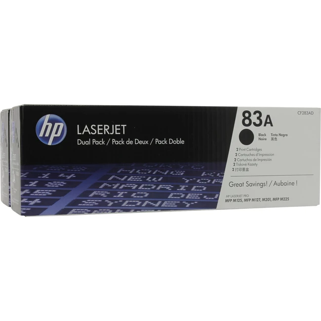 Лазерный картридж HP 83A Черные 2 шт. CF283AD