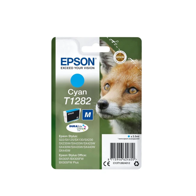 Струйный картридж Epson T1282 Голубой C13T12824012
