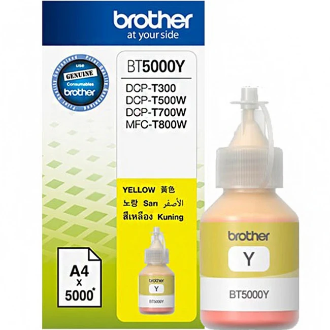 Струйный картридж Brother BT5000Y жёлтые для DCP-T300, DCP-T500W, DCP-T700W