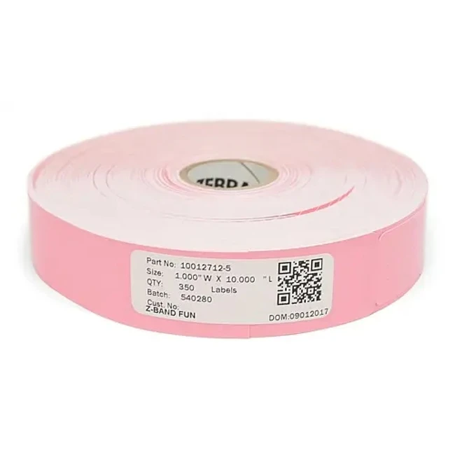 Расходный материал Zebra Этикетки-браслеты Z-Band Fun Pink для GK/S4M 10012712-5