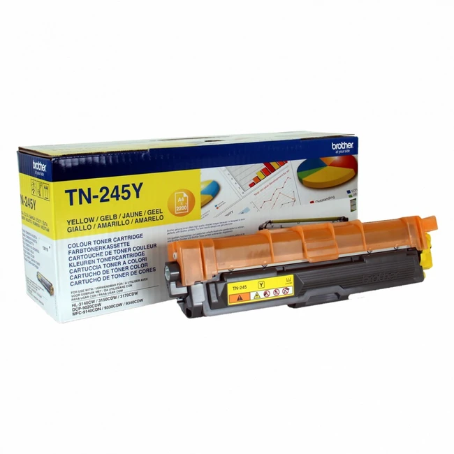Тонер Brother TN245Y повышенной ёмкости для HL-3140CW, HL-3170CDW, DCP9020CW, MFC-9330CDW жёлтый