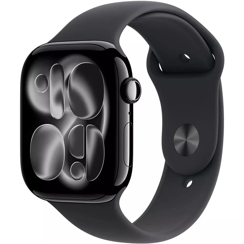 Apple Watch Series 11 GPS 46mm Jet Black Aluminium Case with Black Sport Band - S/M MEUW4RK/A Смарт-часы