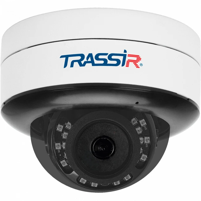 IP видеокамера Trassir TR-D3121IR2 V6 2.8 Купольная, Уличная, Проводная, 2.8 мм, 1/2.7", 2 Мп ~ 1920×1080 Full HD