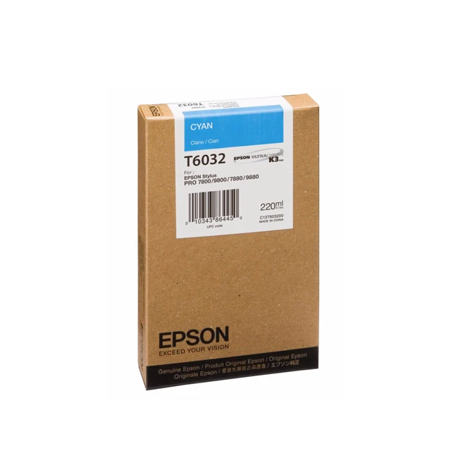 Струйный картридж Epson T6032 Голубой C13T603200