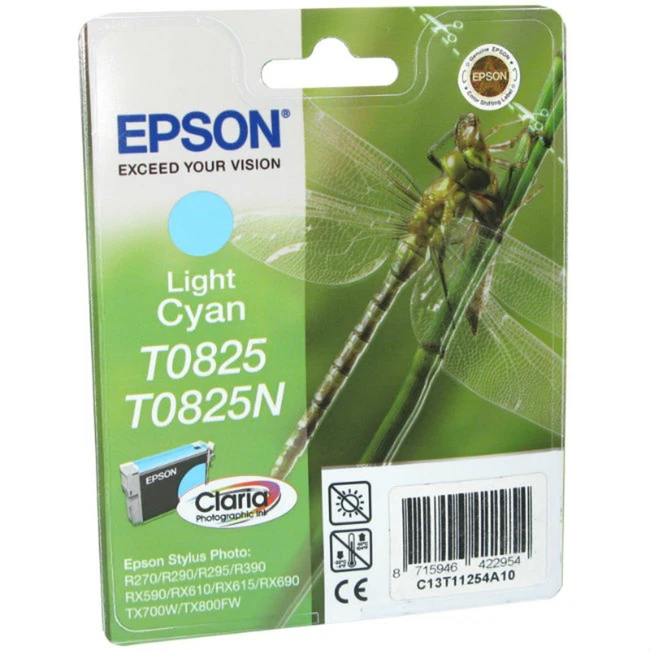 Струйный картридж Epson Т0825 Светло-голубой C13T11254A10