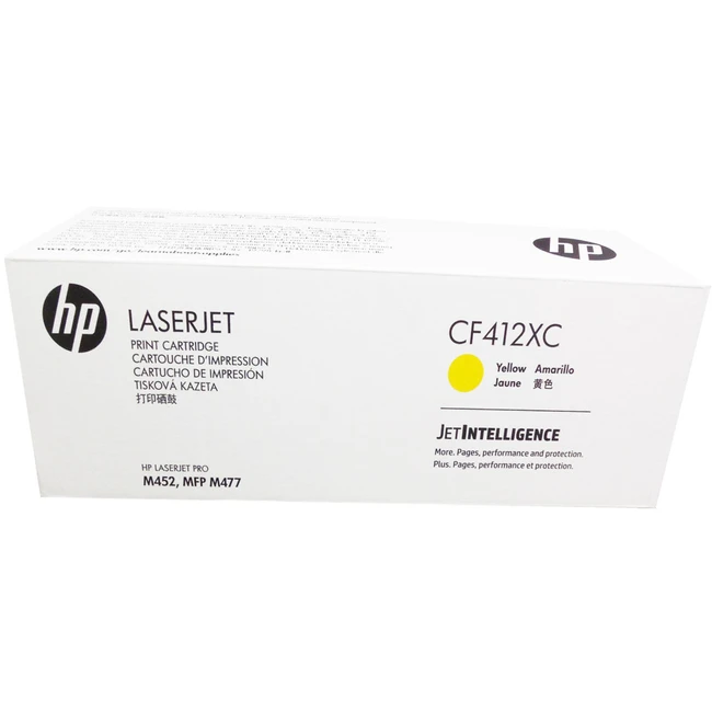 Картридж для плоттеров HP 410X CF412XC желтый для HP LJ Pro M452/M477