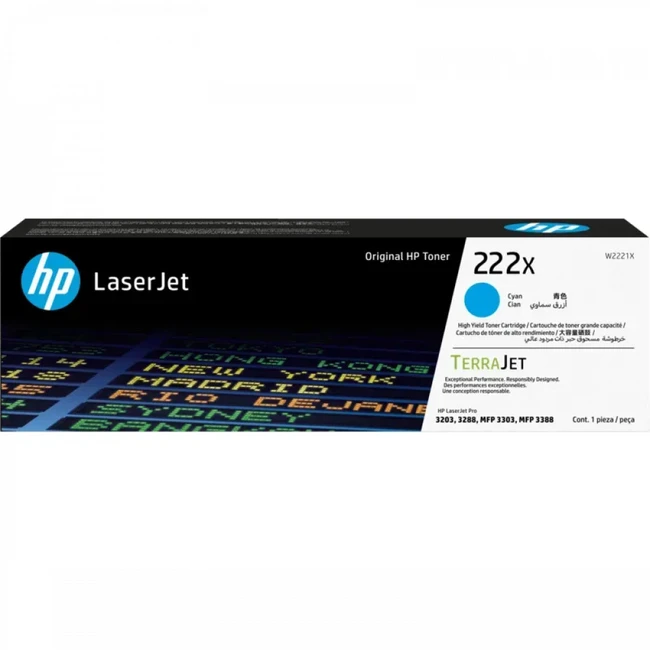 Тонер HP W2221X Cyan