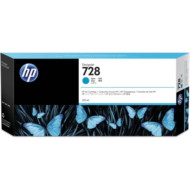 Струйный картридж HP №728 300 мл, Голубой F9K17A