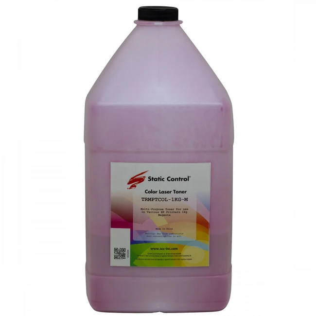 Струйный картридж Static Control Универсальный тонер Magenta, 1 кг, флакон TRMPTCOL-1KG-M